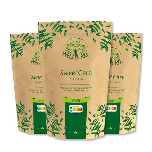 SweetCare Zuckerersatz statt Kristallzucker, Vegan, 3 x 1Kg