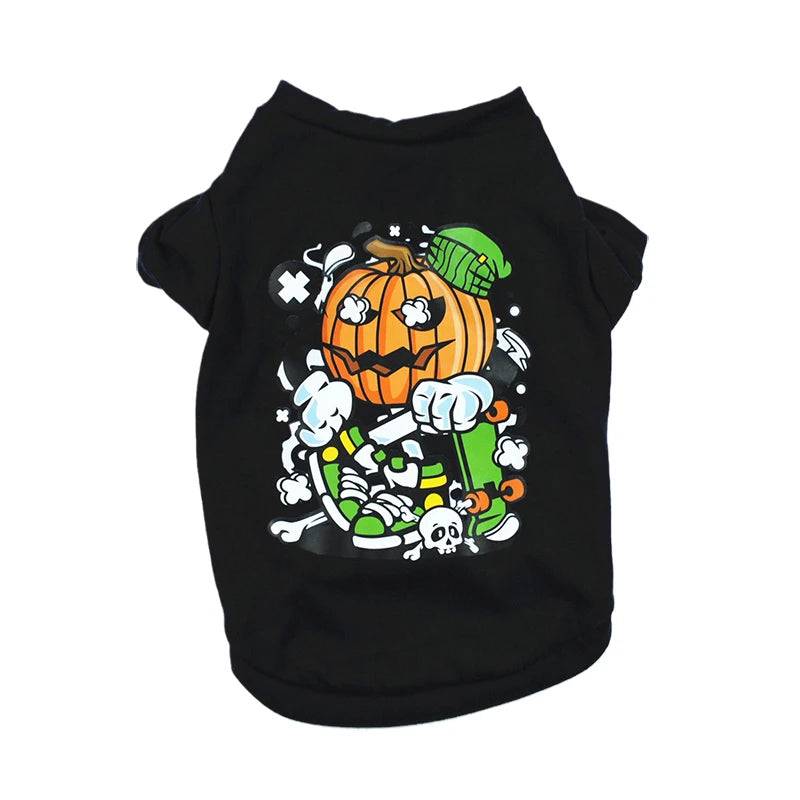 Printed Cotton T-Shirt Vest for Cats & Small Dogs - 13 / S-advise 1.3-2.5kg / SPC (S-advise 1.3-2.5kg)