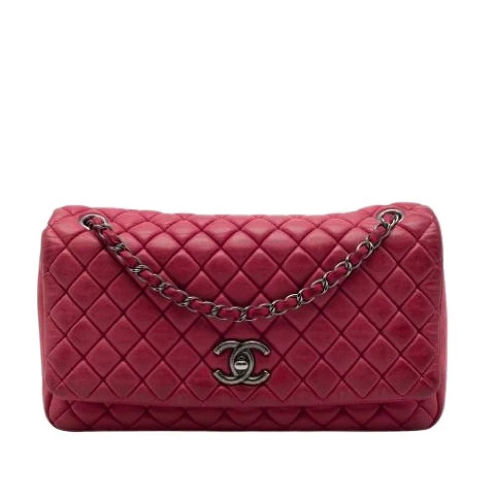 Chanel Vintage Pre-owned Classic Flap Skuldertaske - Vintage - Dame - Rød - ONE SIZE - Uld