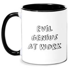 Evil Genius At Work Mug - White/Black