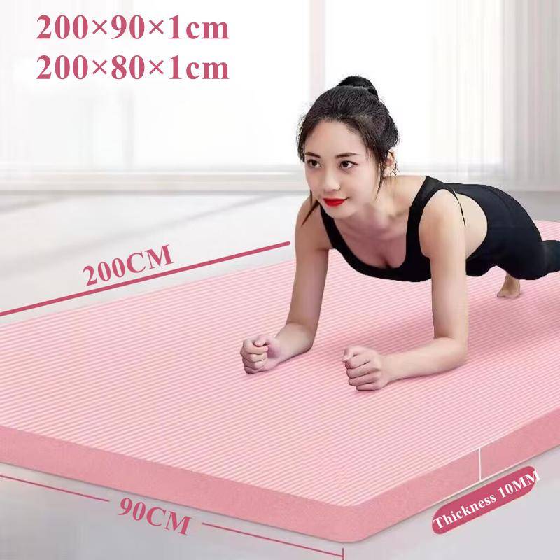 Bredda 200X90cm Premiumkvalitet Extra Tjock Sport NBR Halkfri Yogamatta Passar För Fitness Pilates Gym Hem Smaklös Sport Universell Män