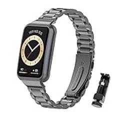 SenMore Armband kompatibelt med Huawei Watch Fit 2 & Watch Fit 2 Active & Watch Fit 2 elegant ersättningsarmband av rostfritt stål metallarmband för Huawei Watch Fit 2 Smartwatch-tillbehör