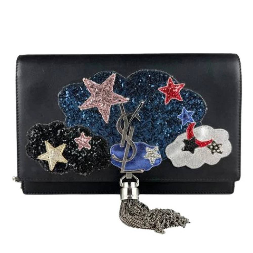 Saint Laurent Vintage Pre-owned Skuldertaske - Vintage - Dame - Sort - ONE SIZE - Uld