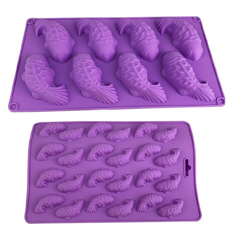 Silikonkakformar Karpfiskform Silikonform Fondant Chokladformar