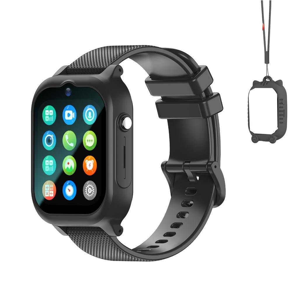 4G Barn Smart Watch GPS Videosamtal Telefon Klocka SOS Smartwatch Kamera Ring Svart Monitor Pojkar Flickor Klocka Presenter. rosa