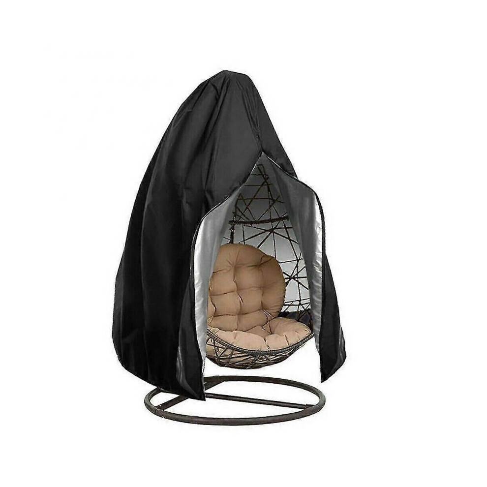 (Black) Swing Anti-dust Cover Hanging Chair Furniture Covers Protective Case Waterproof cover for outdoor garden
