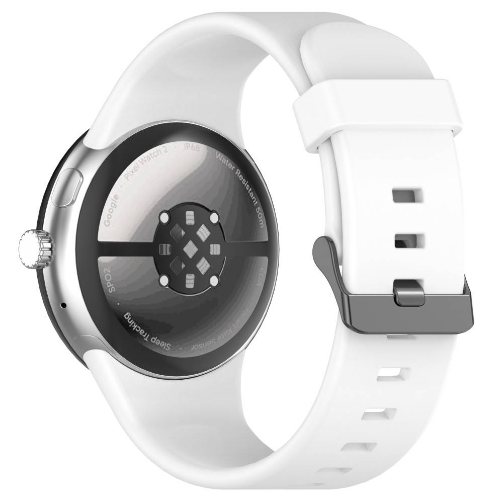 Google Pixel Watch 3 45mm - Silikon armband - Passar till handled 135-220mm - Vit