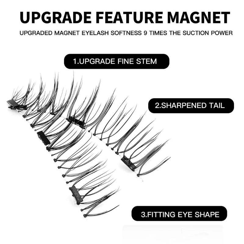 Magnetiska Ögonfransar Utan Lim Design Mjuka Luddiga Naturligt Utseende Perfekta För Dagligt Bruk Fest Datum Smink Användning