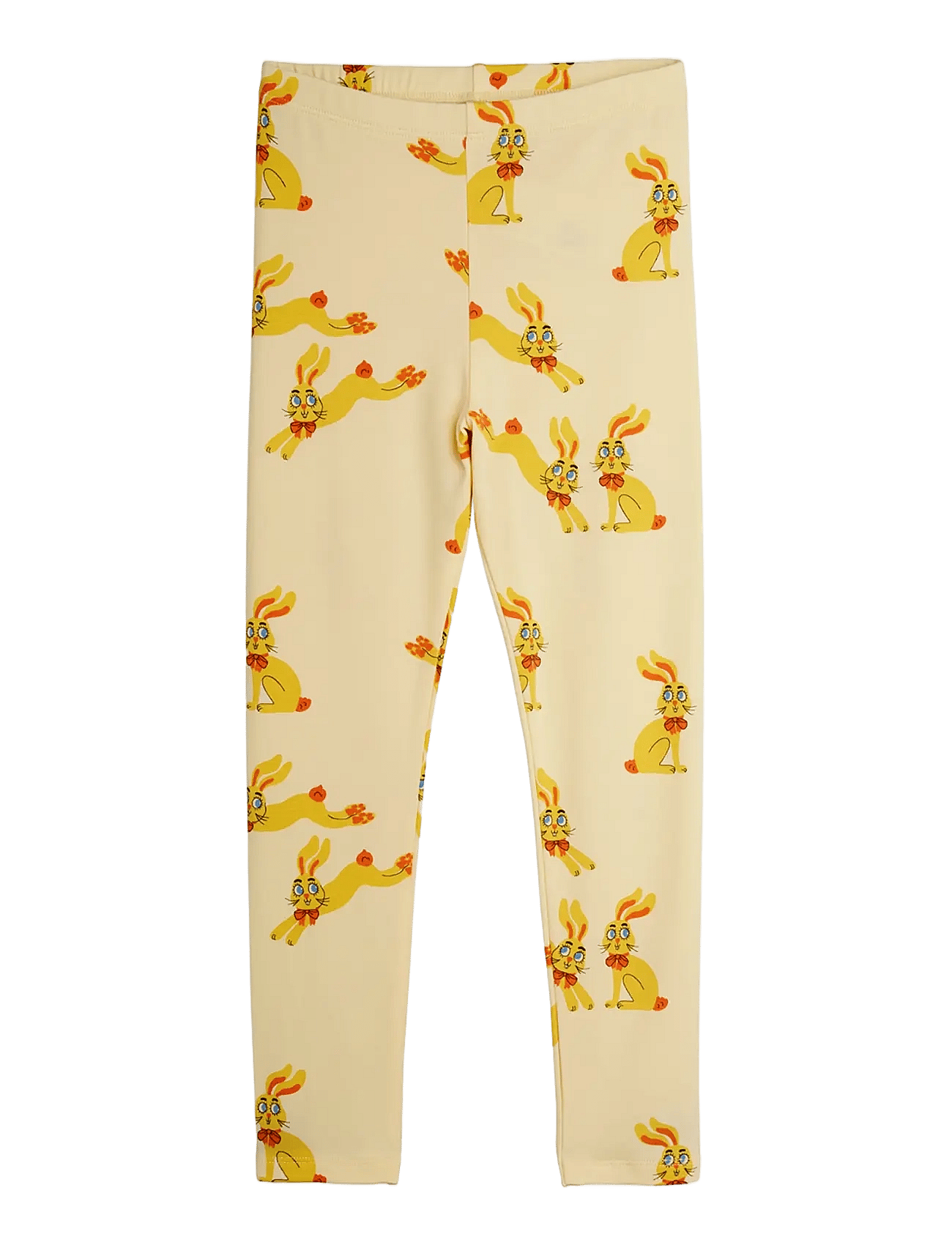 Mini Rodini Rabbits Aop Leggings - Yellow - 92/98
