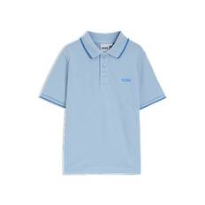Kids' polo shirt in cotton piqué with printed logo