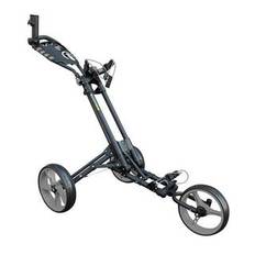iCart One - Golftrolley mit 3 Rädern - inkl. Schirmhalterung - mattschwarz / grau