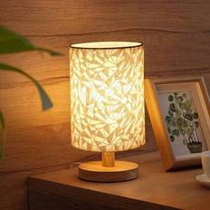 1 st modern nordisk träram linne skrivbordslampa ljus i sovrummet varm led-lampa usb-strömförsörjning kreativ sänglampa passar sovrum vardagsrum matsa - Multifärgad (Textning,geometrisk fraktal)