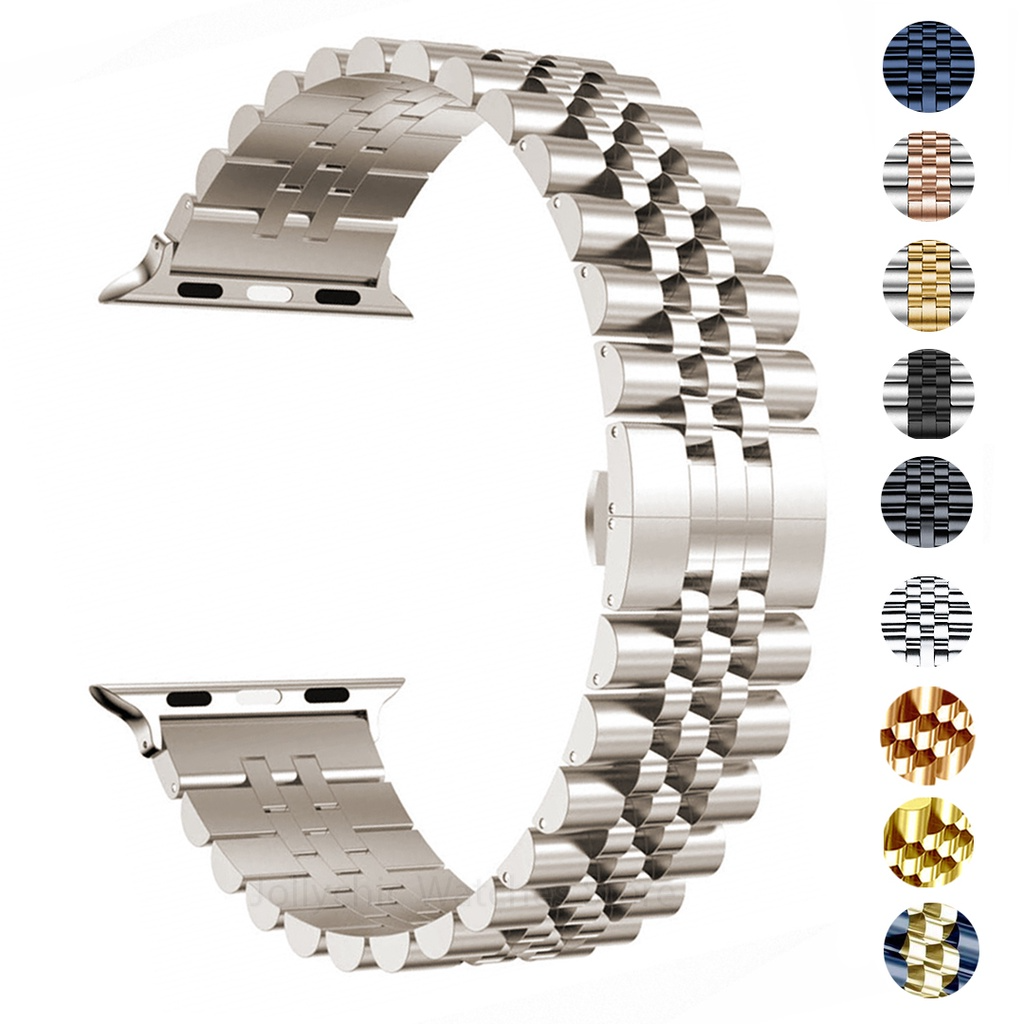 Stainless Steel Strap for Apple Watch Band 45mm 41mm Ultra 49mm 44mm 40mm 42mm 38mm Metal Wristband IWatch Series 9 8 7 SE 6 5 4
