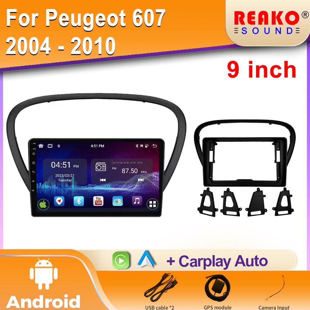 Bilradio För Peugeot 607 2004 - 2010 Android Auto Carplay GPS-Navigation Multimediaspelare Video Stereo Huvudenhet 2din DVD