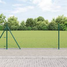 vidaXL Staketstolpar Set Set om 13 Grön Betong, Metall 3.2 x 3.2 x 90 cm