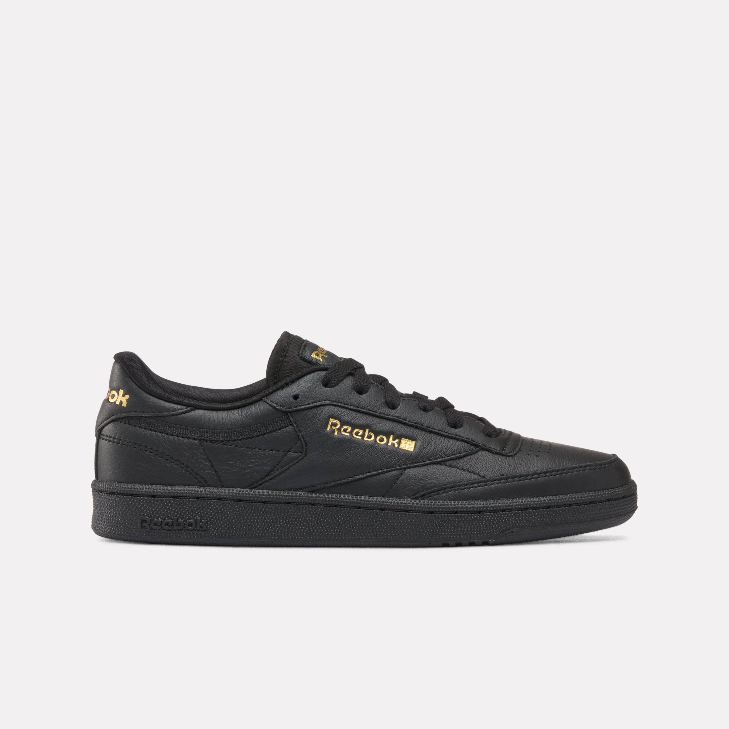 Reebok - Club C 85 Women's Sneakers, BLACK/GOLDMETALLIC, Size: 35