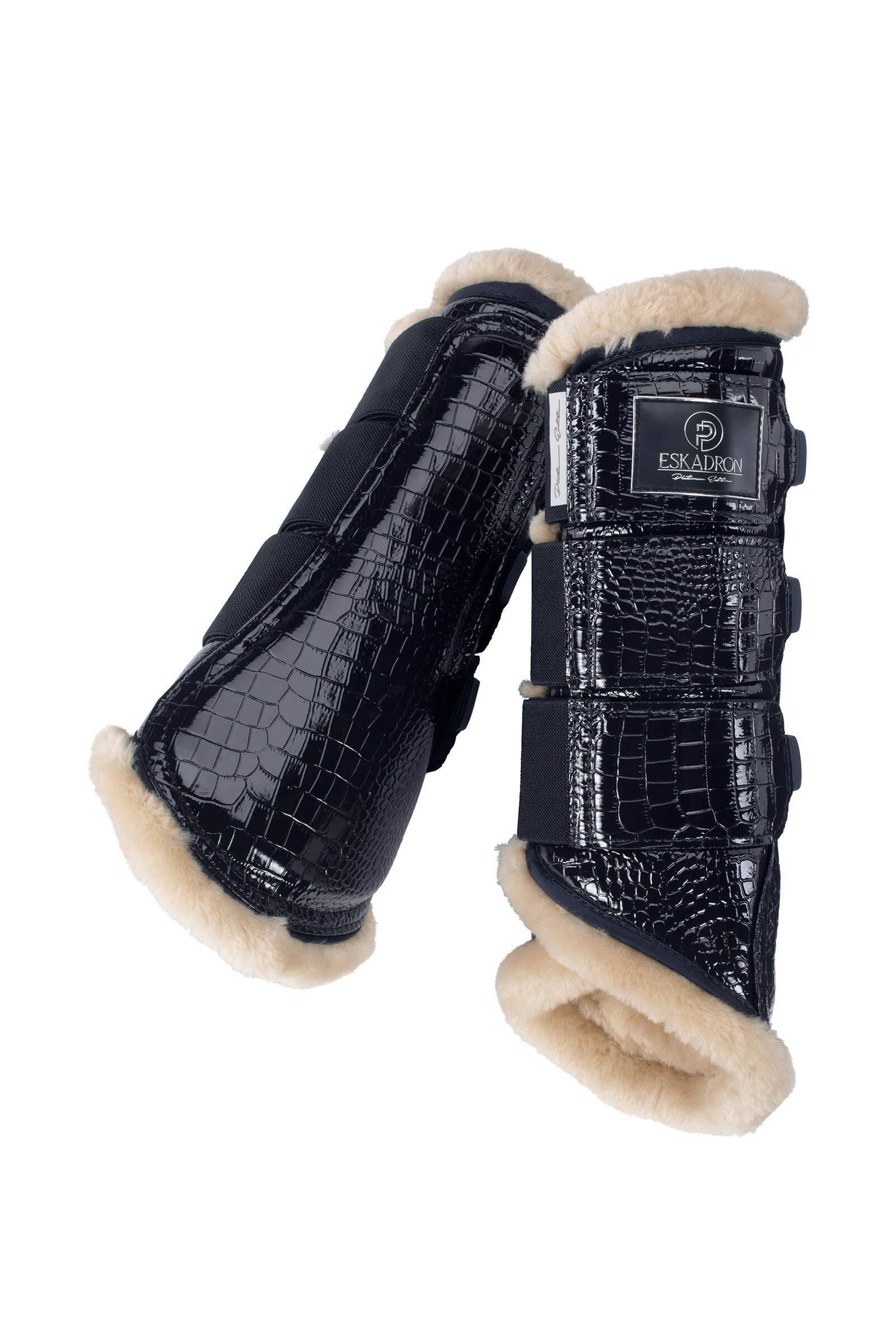 Eskadron Croco Faux Fur Mørk Navy Gamacher - Sort / MørkNavy / XL