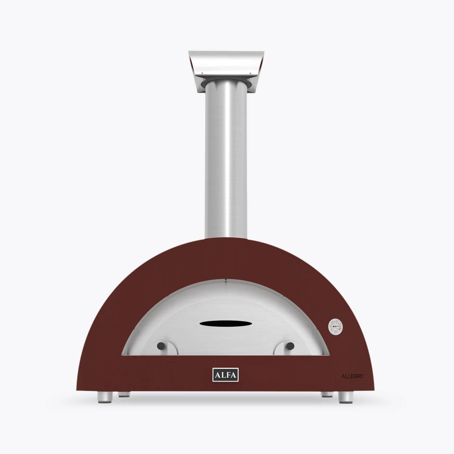 Alfa Forni Moderno 5 Pizze - Rød , Gas, Brænde