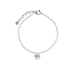 Stine A - Petit Bow With Stone Bracelet Silver - 3216-00 - OS