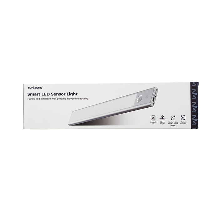 Lampa med sensor LED 30cm 2-pack