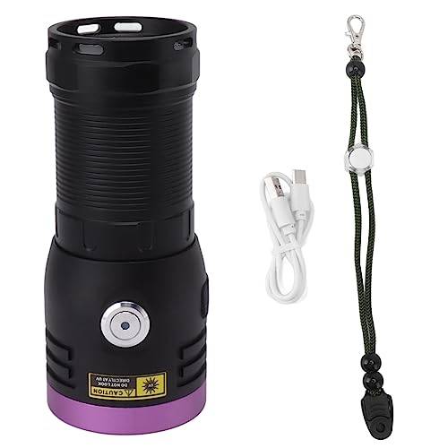 flexman Black Light UV Ficklampa, 80W Uppladdningsbar UV Ficklampa Black Light, 365NM LED 4 Core UV Ficklampa för Pet Urine Mineral Fluorescent Resin Cure