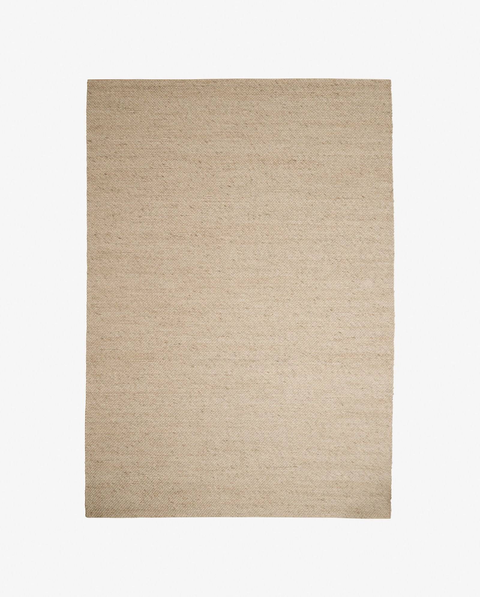 Nordal - FIA tæppe, uld, 200 × 290 cm – beige