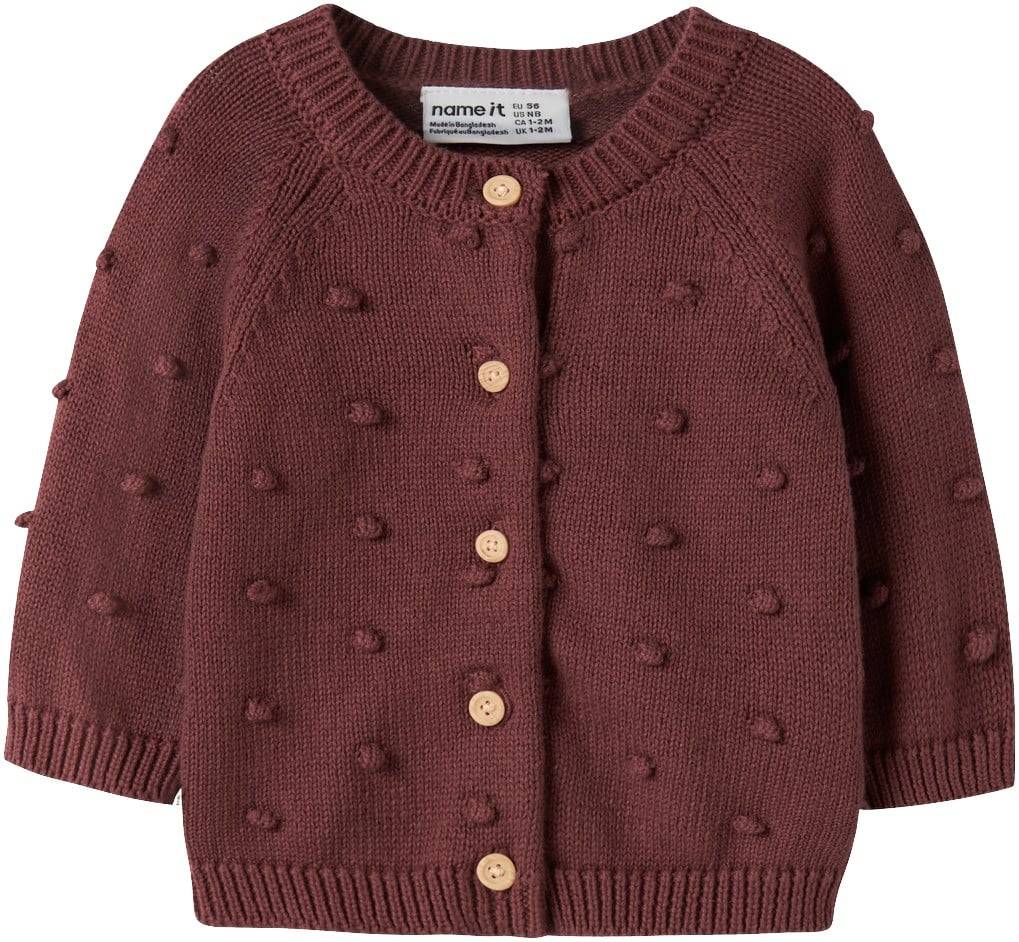Name It Nbfnasha LS Knit Card Stl. 50 unisex - Koftor Från Magasin - Wild Ginger (50)
