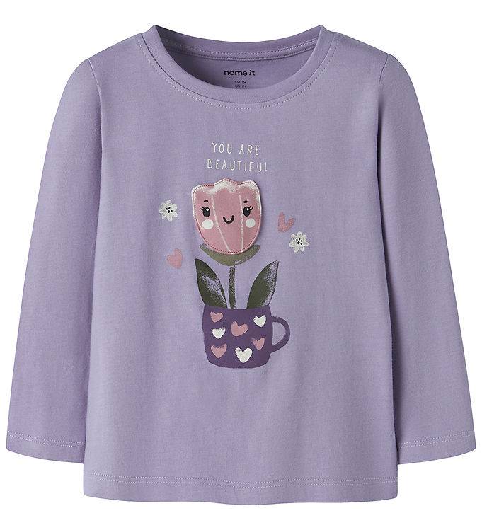 Name it Bluse - NmfOnelia - Heirloom Lilac - Name It - 6 år (116) - Bluse