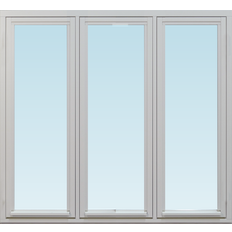 Dala Fönster DF sidohängt fönster utåtgående 1280x1180mm  3-luft, insida trä utsida trä, 2-glas  (13x12)