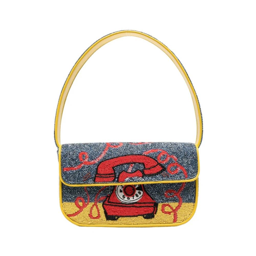 STAUD Tommy Skuldertaske med Perler - Tasker - Dame - Flerfarvet - ONE SIZE - Uld