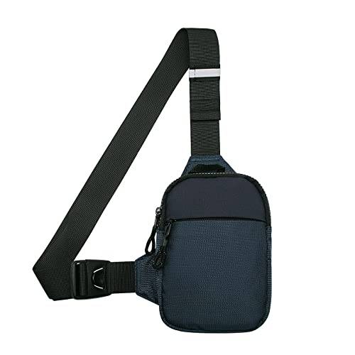 Long Keeper Liten mini-crossbodyväska, bröstväska/axelremsväska för män/kvinnor, vattentät mobilväska, för cykling, resor eller utomhussport, Small