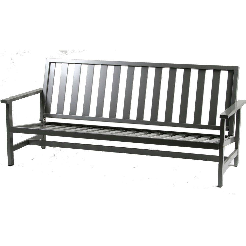 Fri Form, Sofa 3-personers aluminium grå