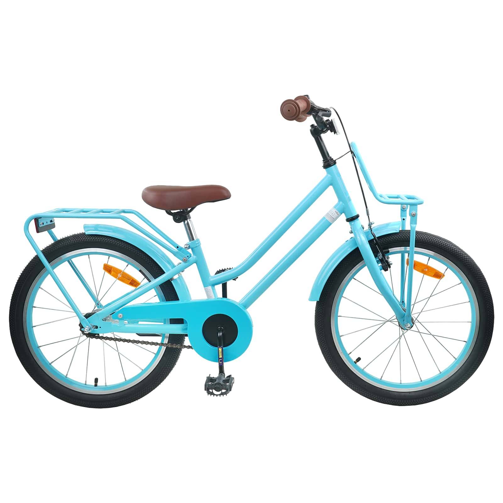 vidaXL Barncykel 18 Tum för 5-7 år gamla Ljusblå
