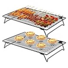 Cooling Rack Set, Baking Rack, Rectangle Cooling Rack, Cooling Rack, Rectangle Baking Cool Racks Set, Stackable Rectangle Cookie Cooling Racks for Baking, Grilling, Roasting