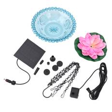 Hanging Bird Bath with Solar Fountain Pump Multi Functional Basin Solar Powered Water Fountain Pump