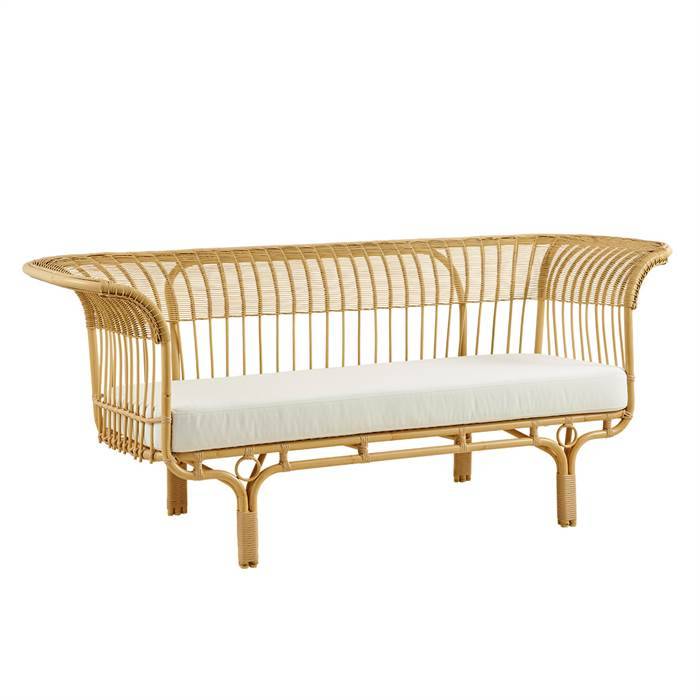 Sika Design Belladonna sofa - Alu-rattan - Natural inkl. hynde i B453 Mocca Quick Dry - B453-Mocca