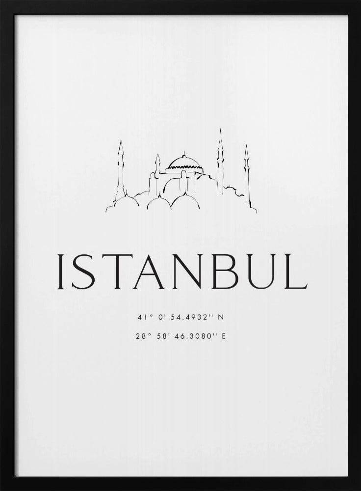 Istanbul coordinates Poster - 50x70 cm / 20x28″