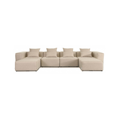 VERONA Modul U-sofa i polyester 415 x 207 cm - Beige
