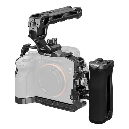 SMALLRIG A7 V / A7R V / A7 IV Cage Advanced Kit - 6026 | for Sony Alpha 7 V/Alpha 7R V/Alpha 7 IV, With Quick Release Plate for Arca, Includes Top Handle/Side Handle/Cable Clamp