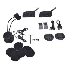 Motorcycle Helmet Bluetooth Headset IP65 Waterproof Motorbike Helmet Earpiece Connects Up to 6