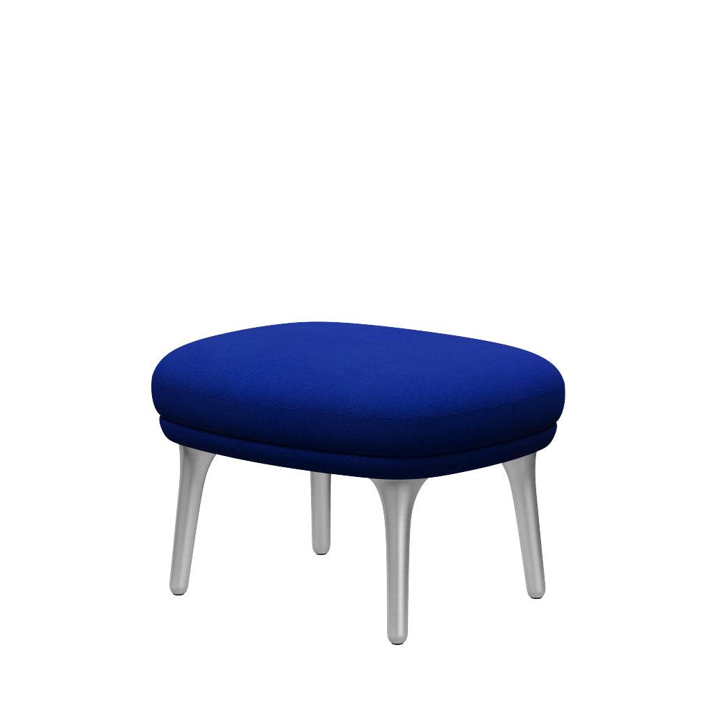 Fri Skammel m. stel i aluminium fra Fritz Hansen Hallingdal - 750 Blue - Jacobsen Plus
