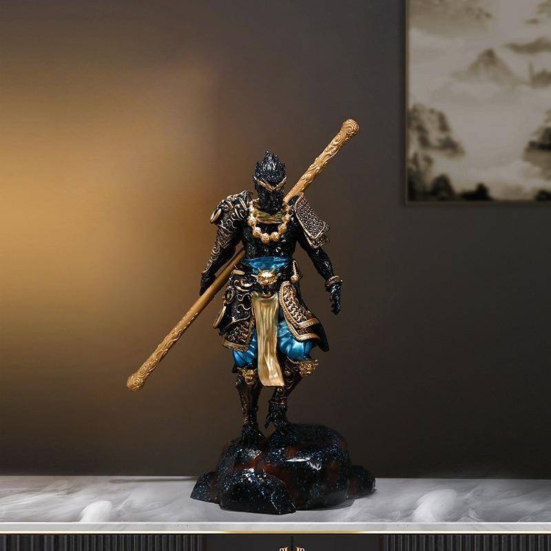 1 st Black Myth Sun Wukong Prydnad Strid för att Besegra Buddha Qitian den Store Visaren Landning Dekoration Hemma Vardagsrum
