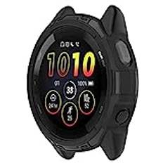 Fodral kompatibelt med Garmin Forerunner 265, Disscool mjuk anti-droppe TPU skyddsfodral smart watch tillbehör (svart)