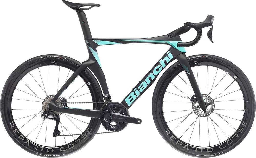 Bianchi Oltre PRO 2023 - Shimano Ultegra Di2 2x12sp - Reparto Corse Carbon 50mm - 017 / 47 / XJ - GRAPHITE / CK16 FULL MATT
