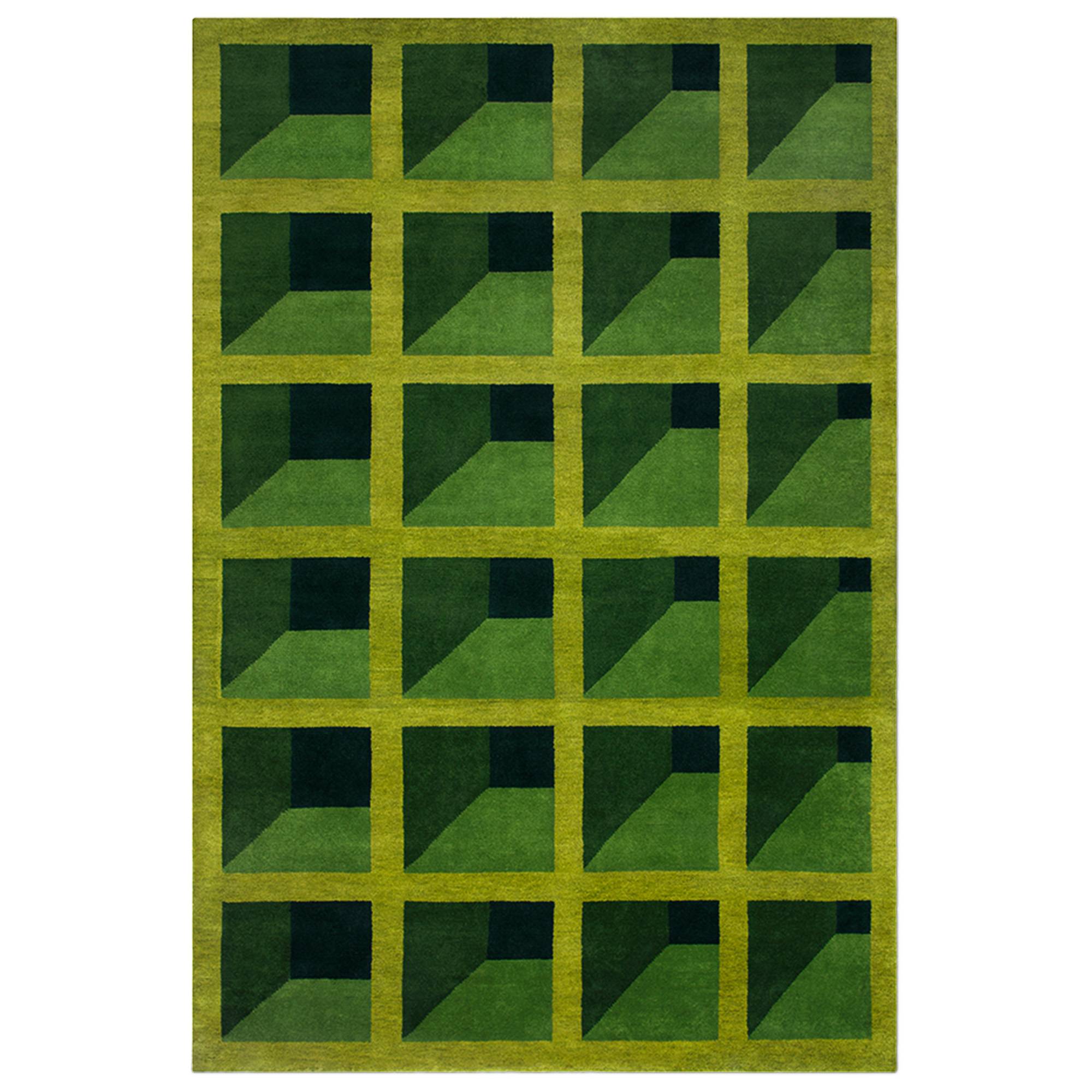 Nordic Knots - Garden Maze - Green 140 x 200 - Uld tæpper - Campbell-Rey - Uld