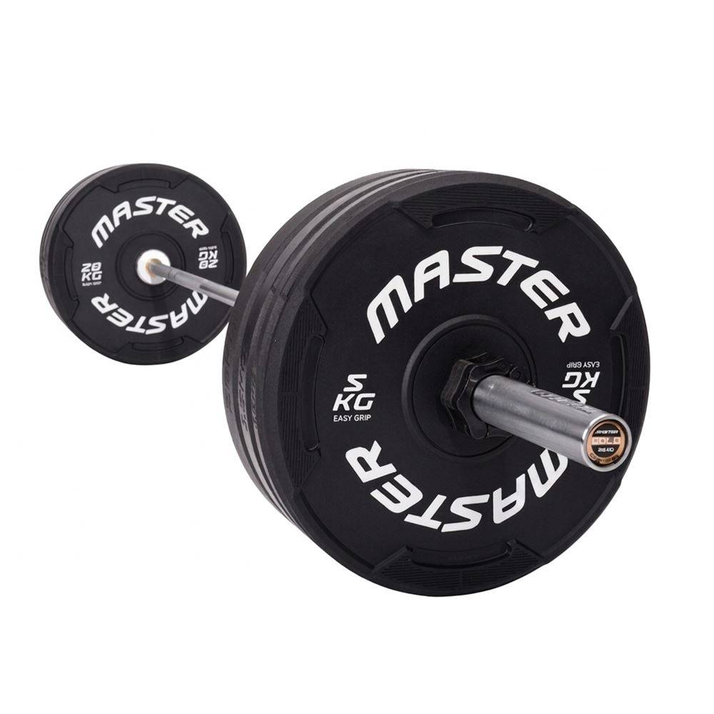 Master Fitness Bumperpaket med skivstång - Premium