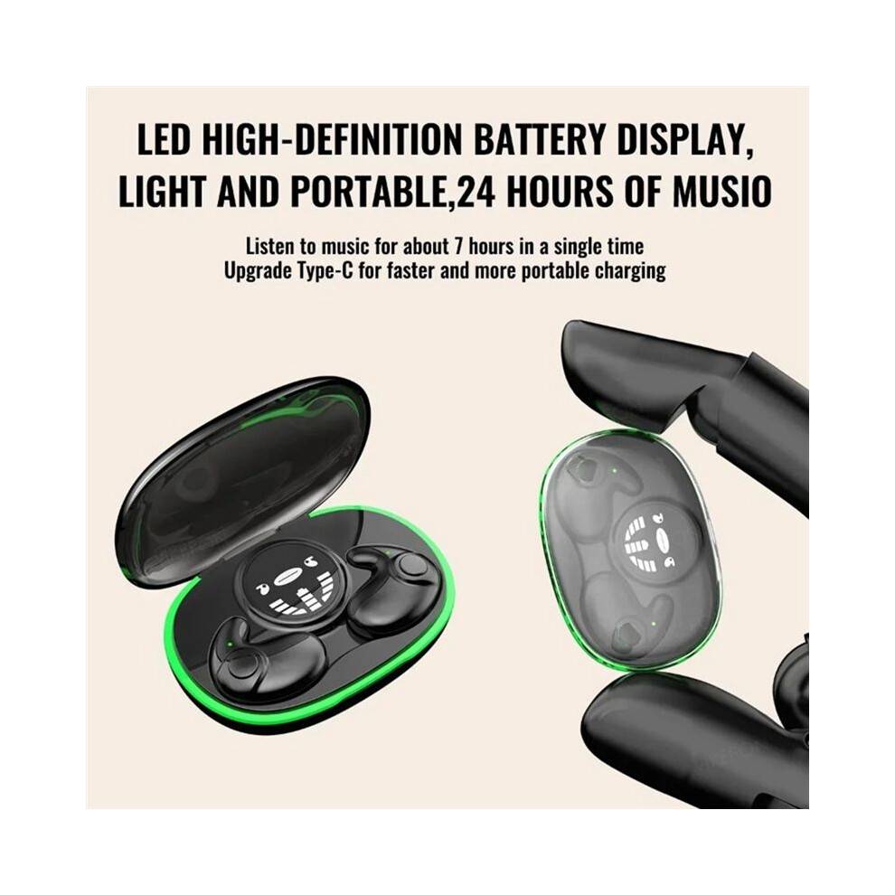 Headphones Sleep Wireless Earphone TWS Hidden Earbuds IPX5 Waterproof Noise Reduction Sports Headset A