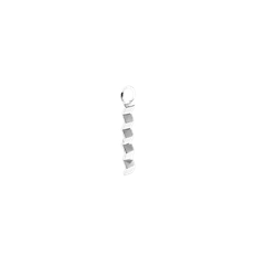 Akind - Zig Zag Hoop Charm. - 14K White Gold