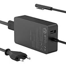 Surface Pro Charger 65W 15V 4A Microsoft Surface Laptop Power Supply for Surface Pro 8/Pro 7/Pro 7+/Pro 6/Pro 5/Pro 4/Pro 3/X, Surface Laptop /4/3/2, Surface Go 3/2, Surface Book 3/2, with USB Port