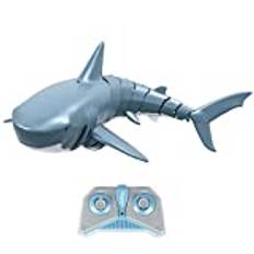FeiWen 2,4 G Shark RC båt undervattenssimma haj leksaker med ljus plastleksaker